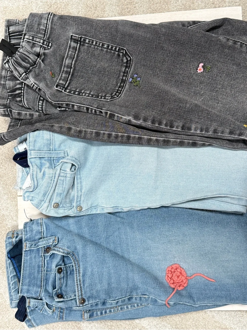 Girls Jeans Bundle 3 Levi’s , cat & jack size 10-12